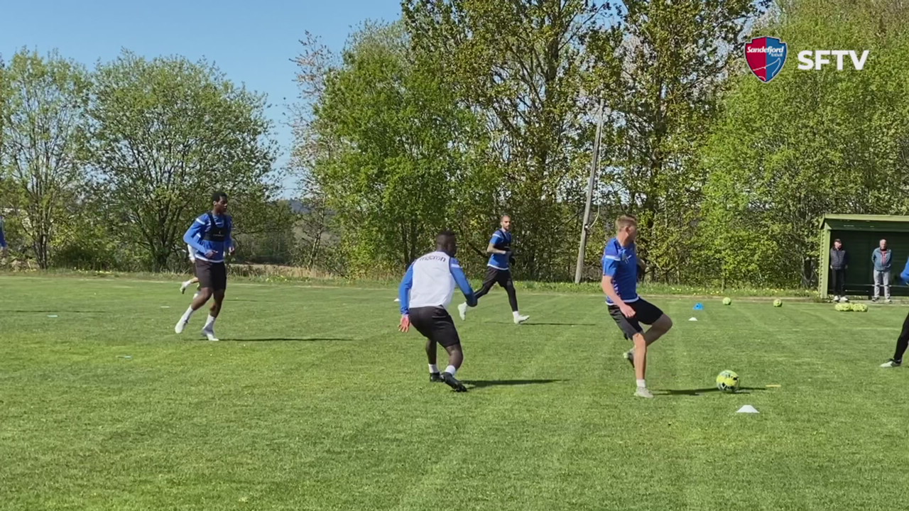 Brice Wembangomo etter dagens trening